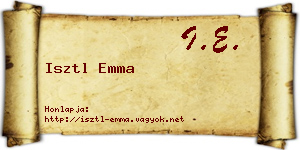 Isztl Emma névjegykártya