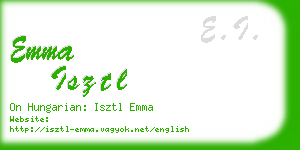 emma isztl business card